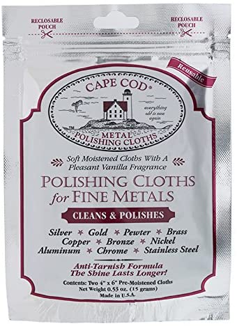 CapeCod Polishing Cloths for Fine Metals – Pack of 2 –